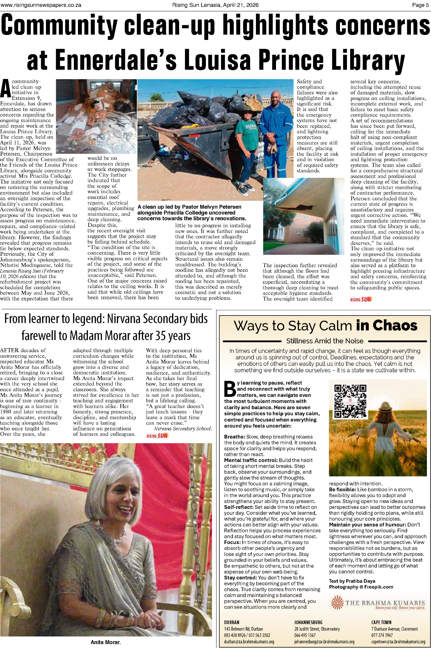 Rising Sun Lenasia E-Paper, April 21, 2026 page 5