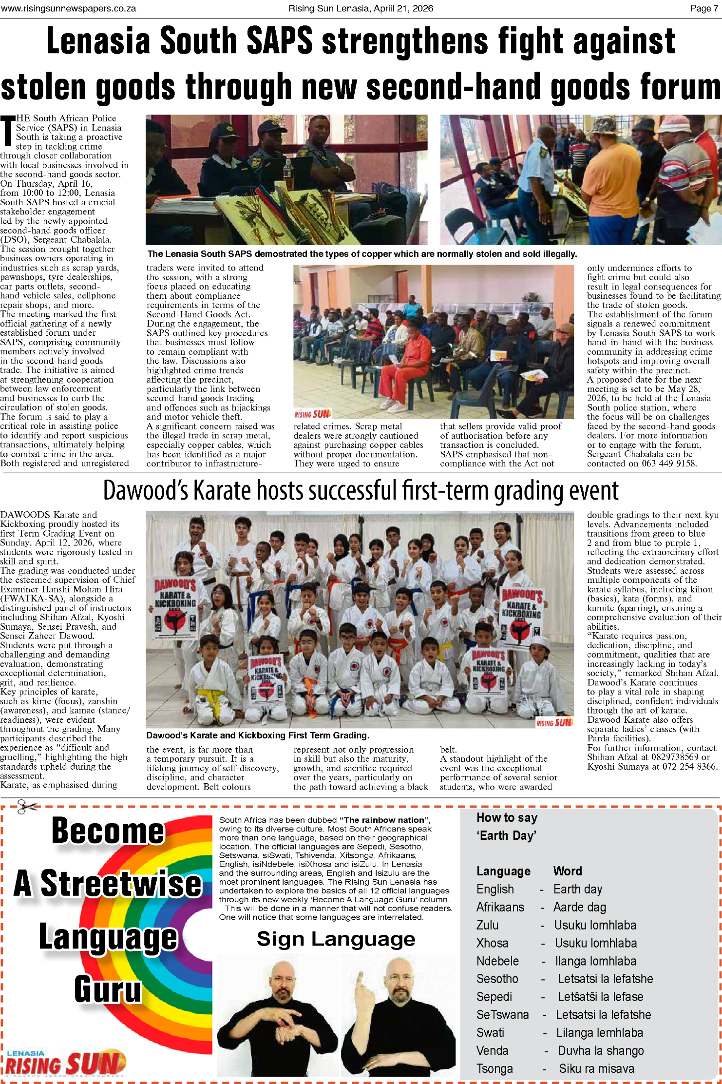 Rising Sun Lenasia E-Paper, April 21, 2026 page 7