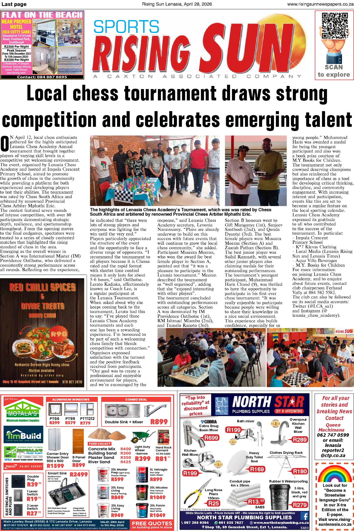 Rising Sun Lenasia E-Paper, April 28, 2026 page 12