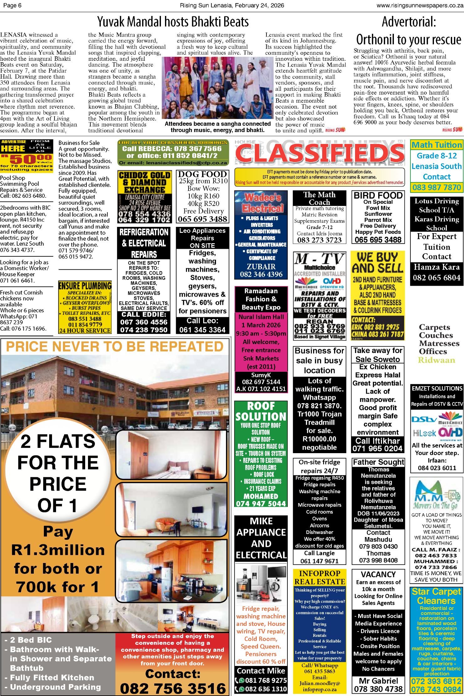 Rising Sun Lenasia E-Paper, February 24, 2026 page 6
