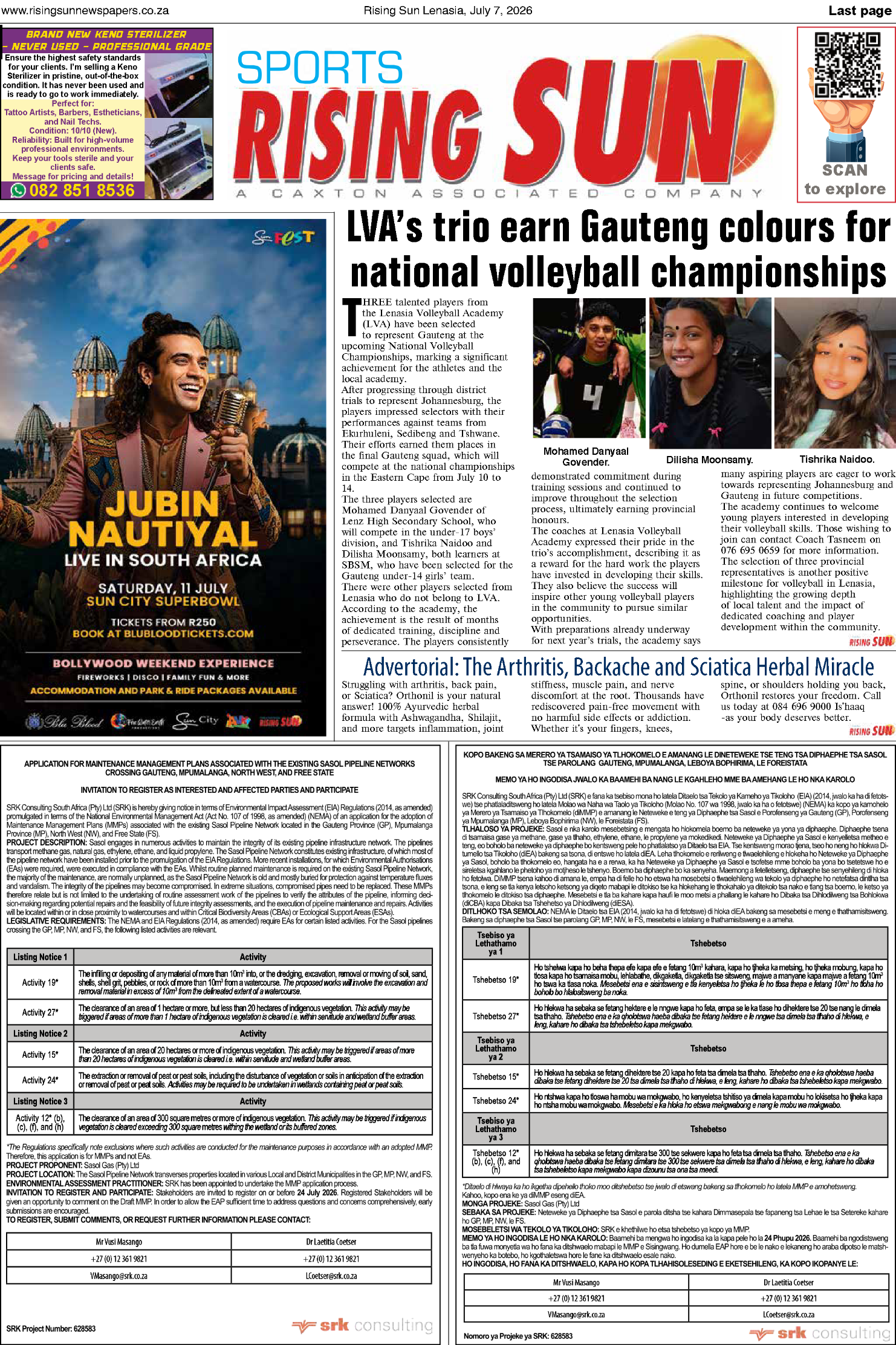 Rising Sun Lenasia E-Paper, July 7, 2026 page 15