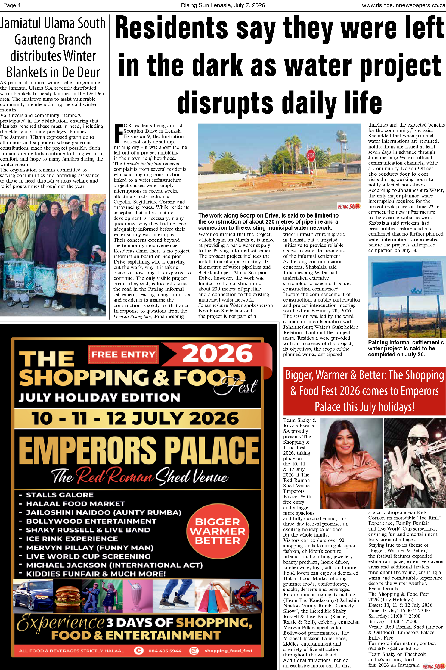 Rising Sun Lenasia E-Paper, July 7, 2026 page 4