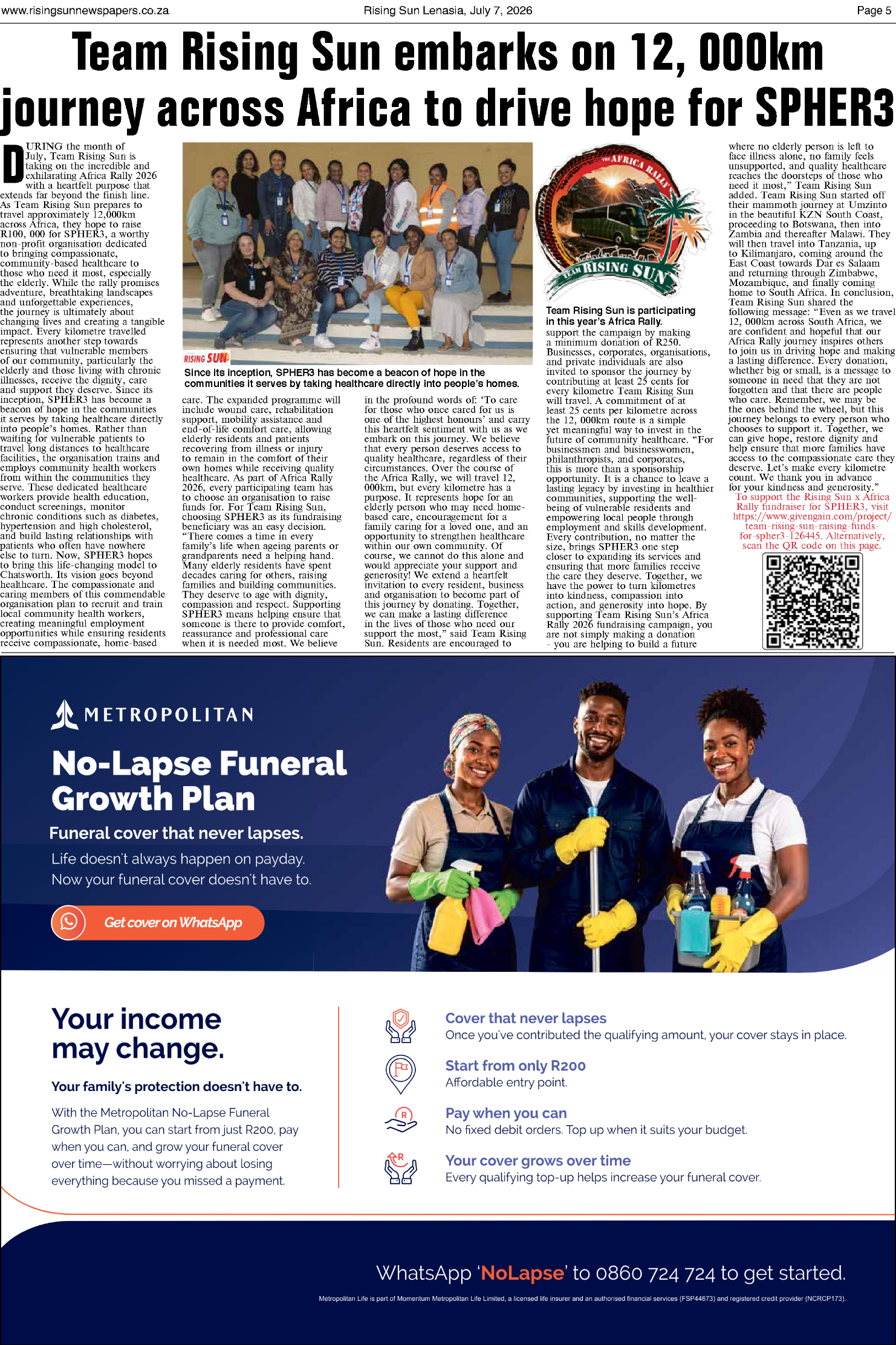 Rising Sun Lenasia E-Paper, July 7, 2026 page 5