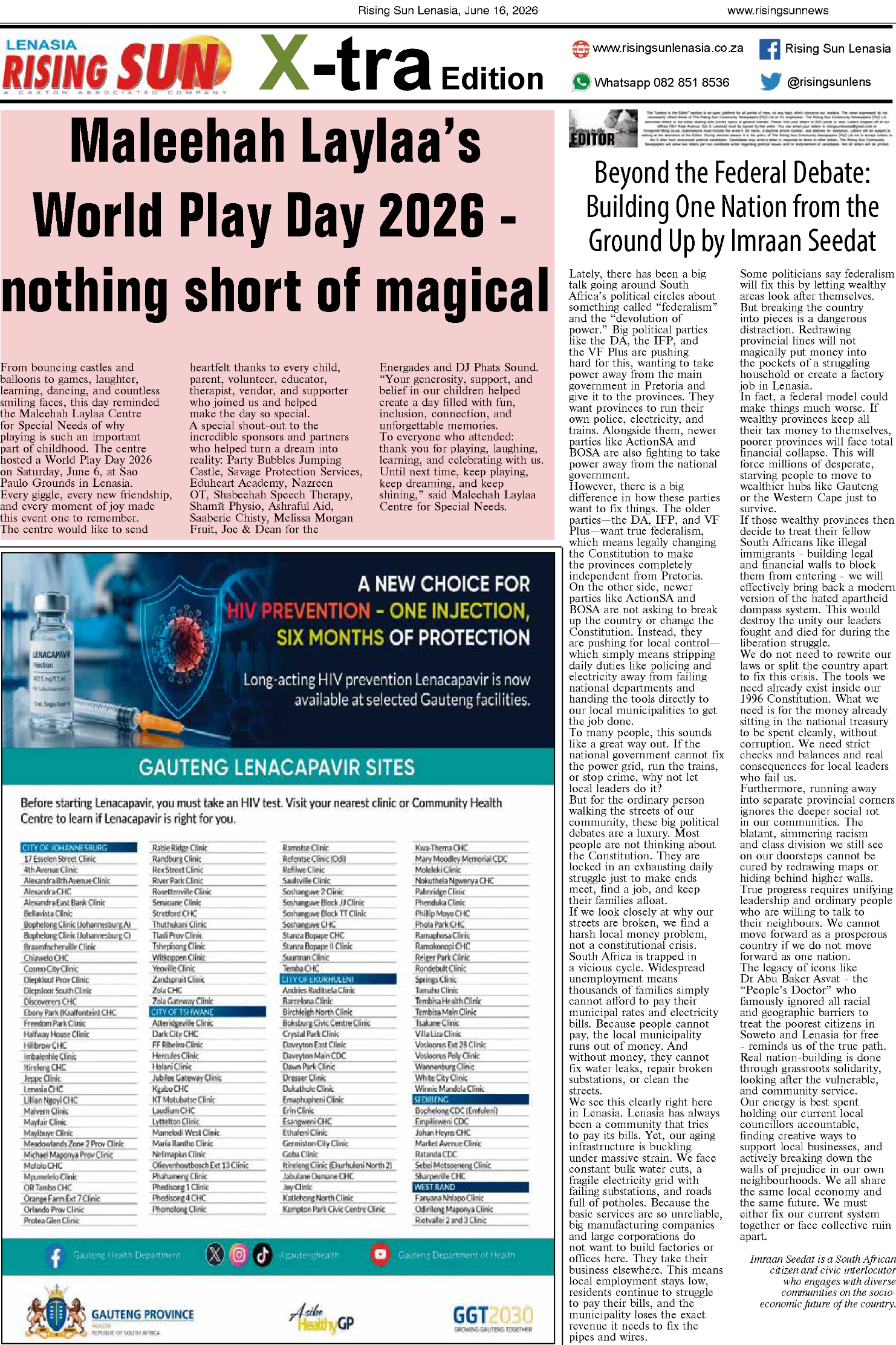 Rising Sun Lenasia E-Paper, June 16, 2026 page 10