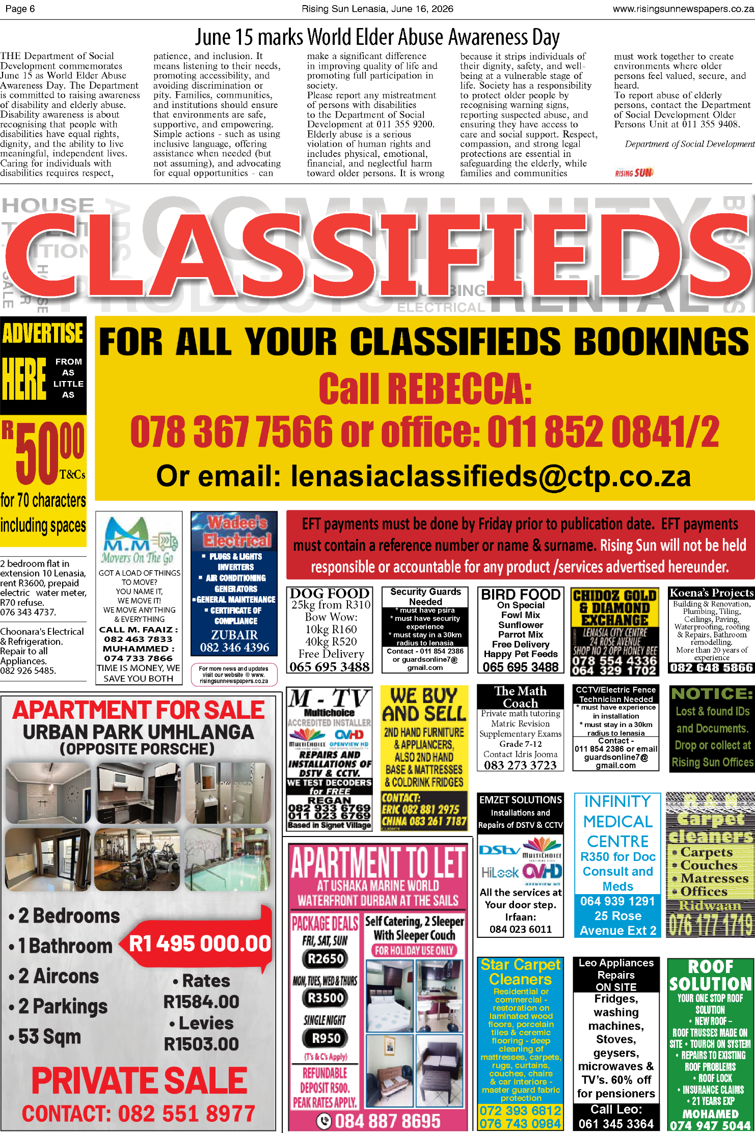 Rising Sun Lenasia E-Paper, June 16, 2026 page 6