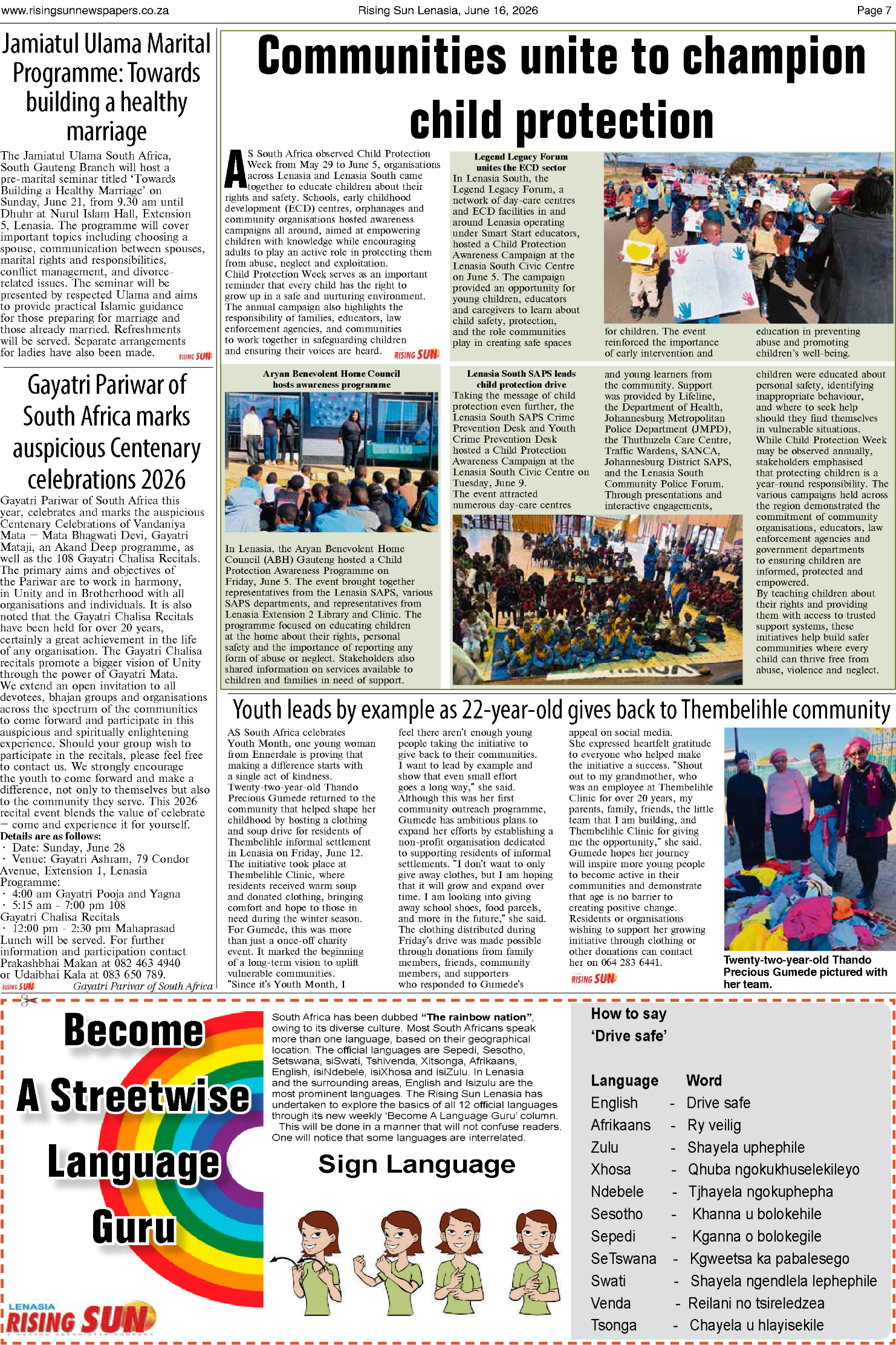 Rising Sun Lenasia E-Paper, June 16, 2026 page 7