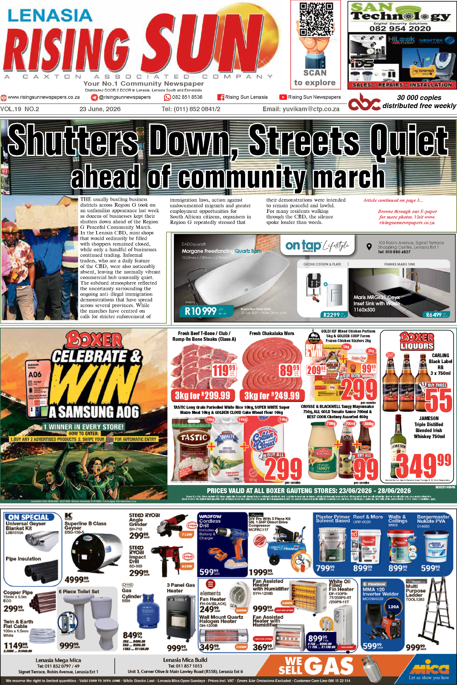 Rising Sun Lenasia E-Paper, June 23, 2026 page 1