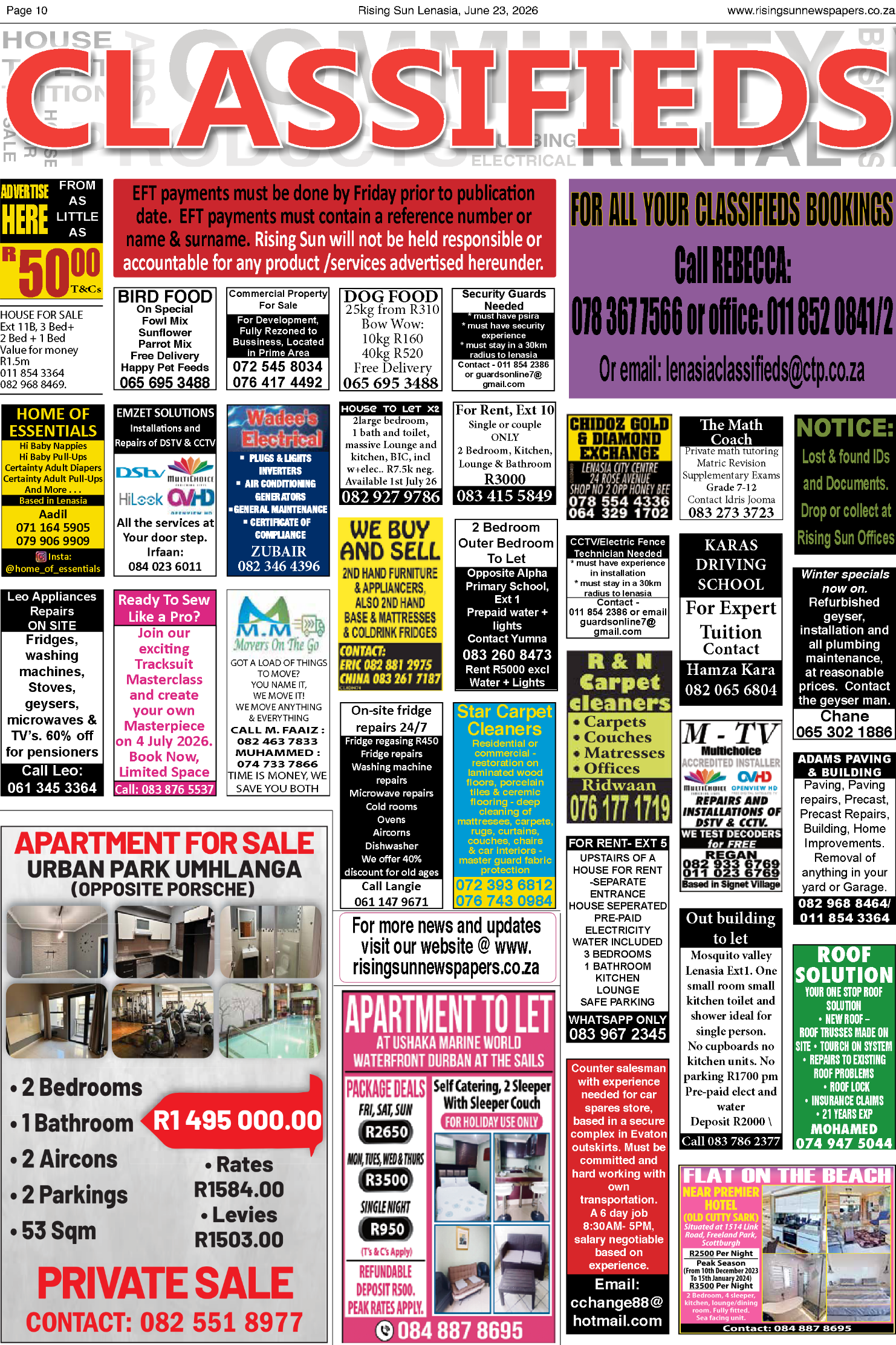 Rising Sun Lenasia E-Paper, June 23, 2026 page 10