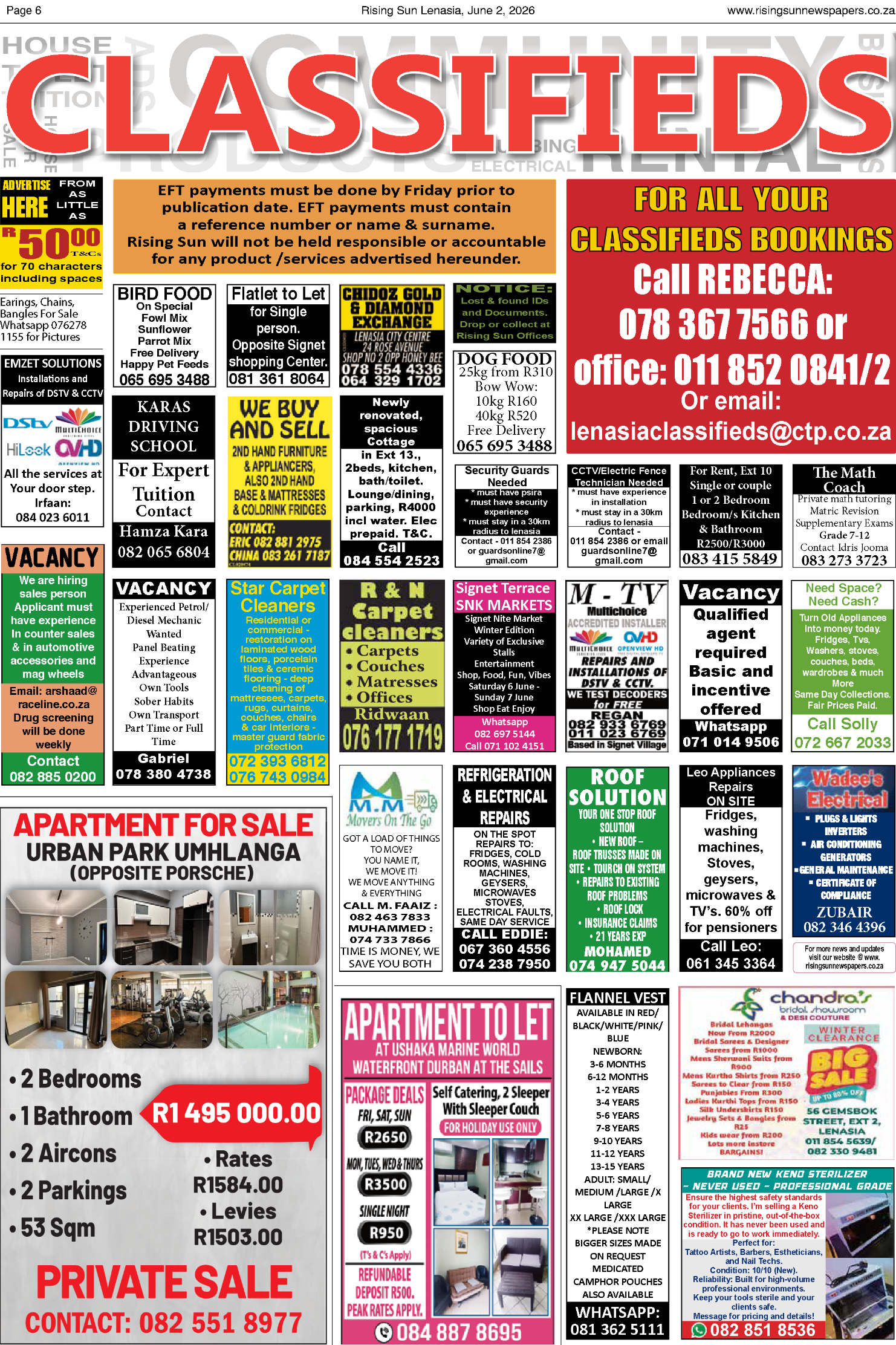 Rising Sun Lenasia E-Paper, June 2, 2026 page 6
