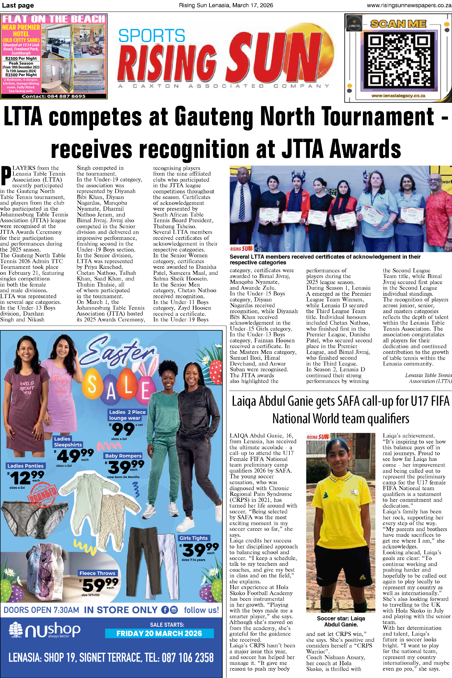 Rising Sun Lenasia E-Paper, March 17, 2026 page 14