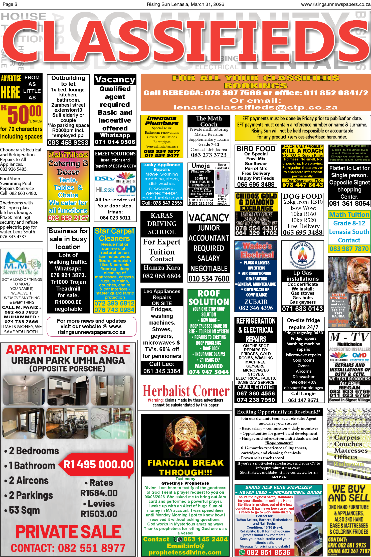 Rising Sun Lenasia E-paper March 31, 2026 page 6