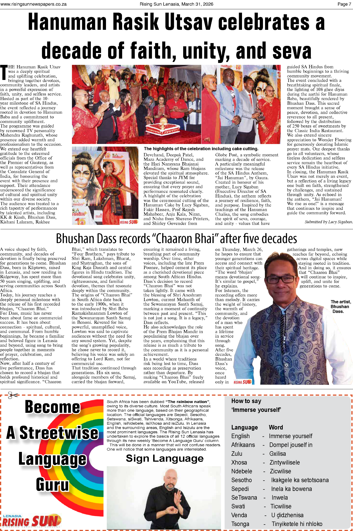 Rising Sun Lenasia E-paper March 31, 2026 page 7