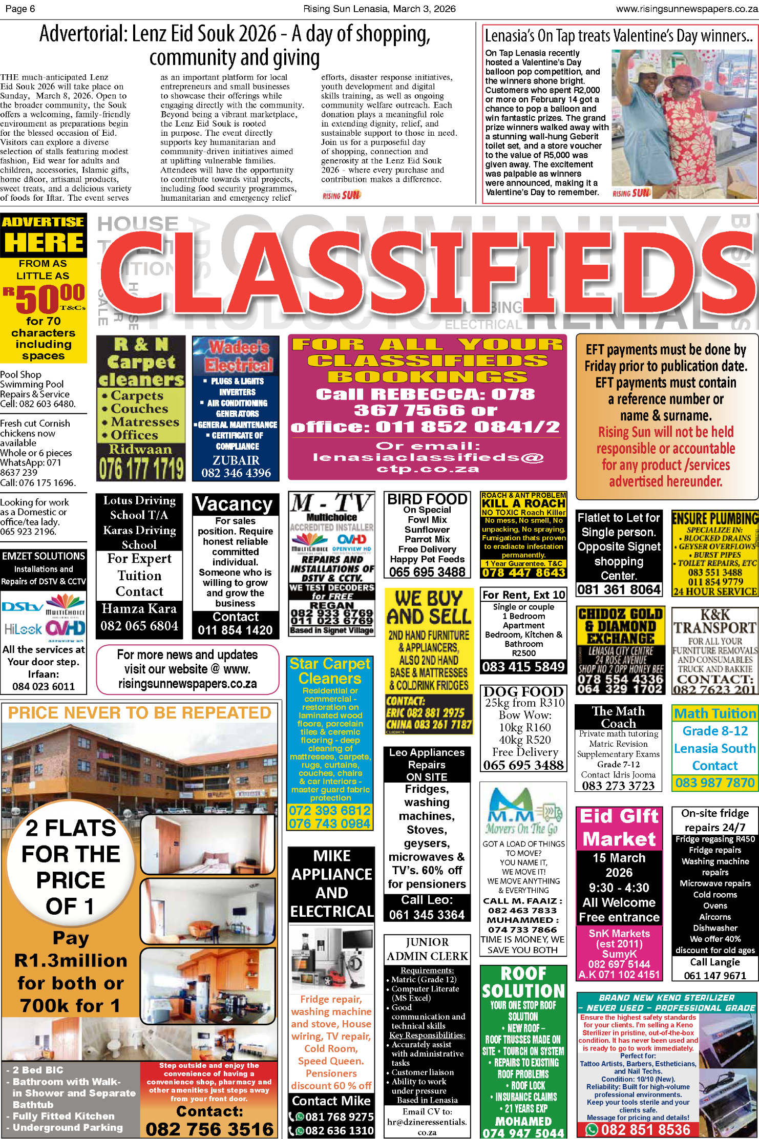 Rising Sun Lenasia E-Paper, March 3, 2026 page 6