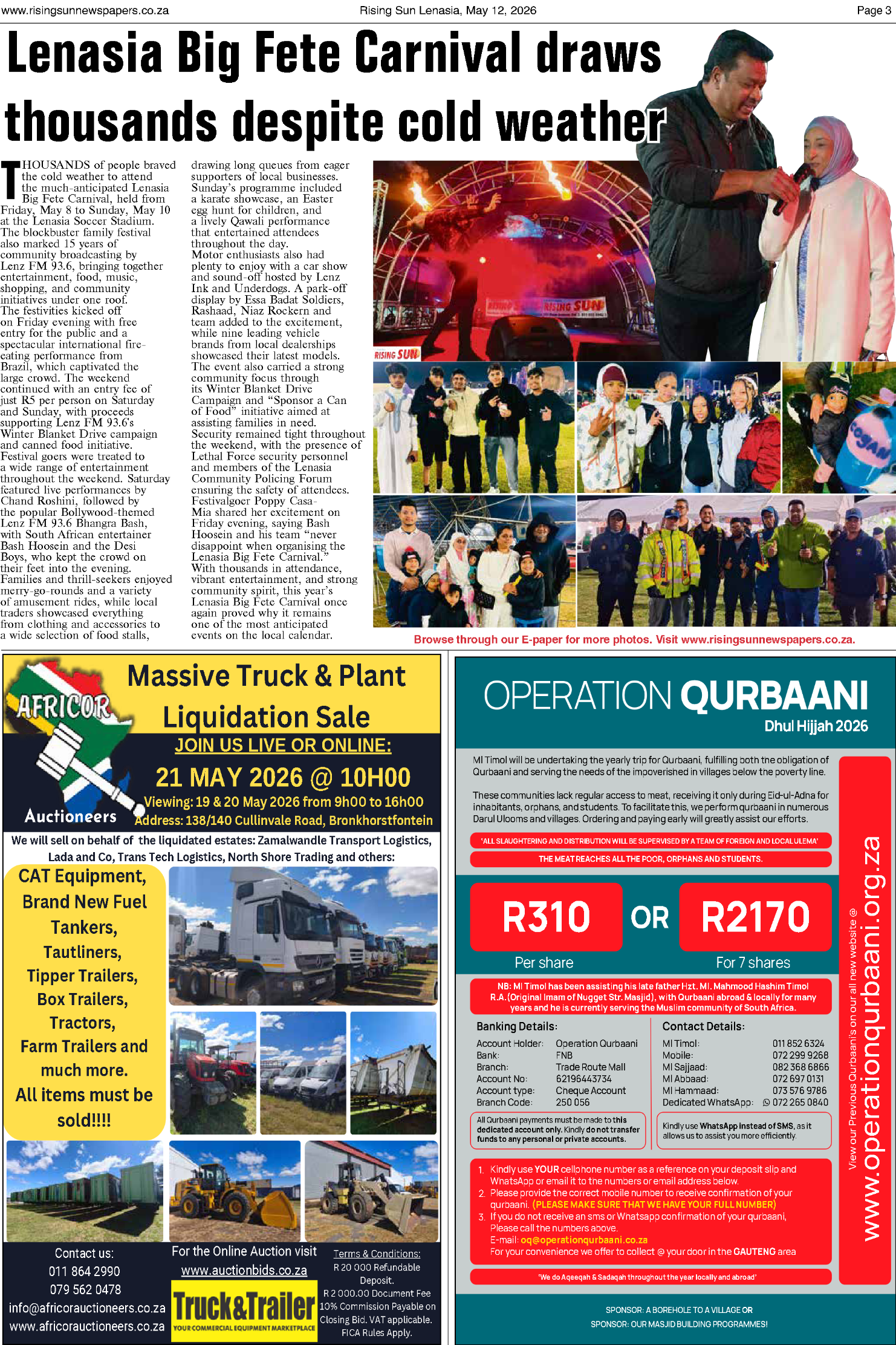 Rising Sun Lenasia E-Paper, May 12, 2026 page 3