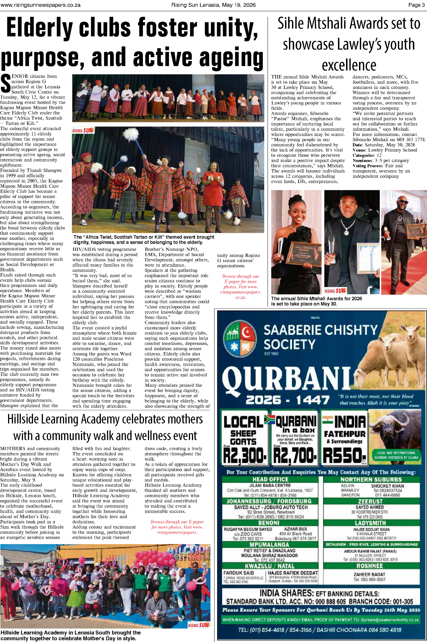 Rising Sun Lenasia E-Paper, May 19, 2026 page 3