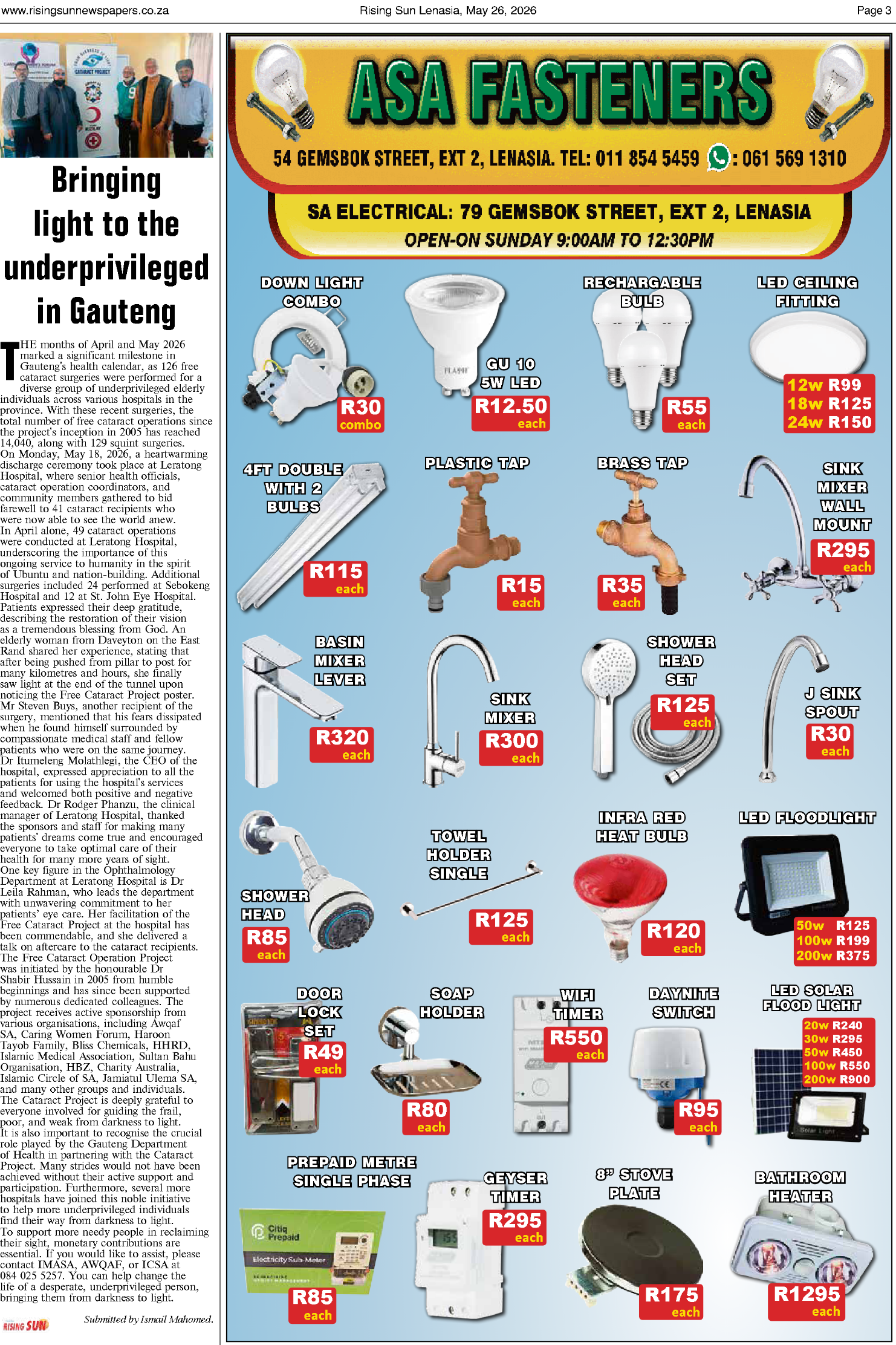 Rising Sun Lenasia E-Paper, May 26, 2026 page 3