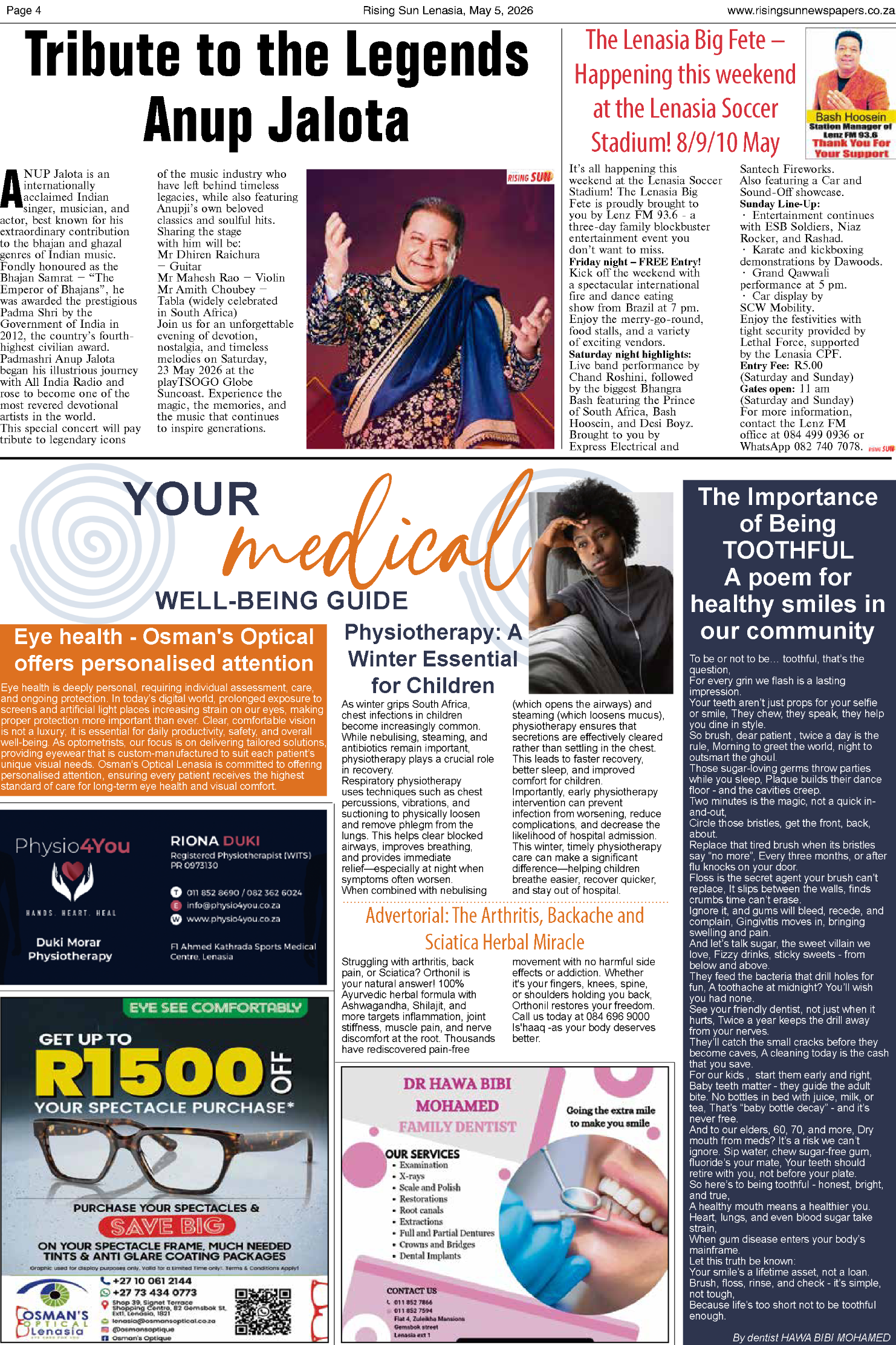 Rising Sun Lenasia E-Paper, May 5, 2026 page 4