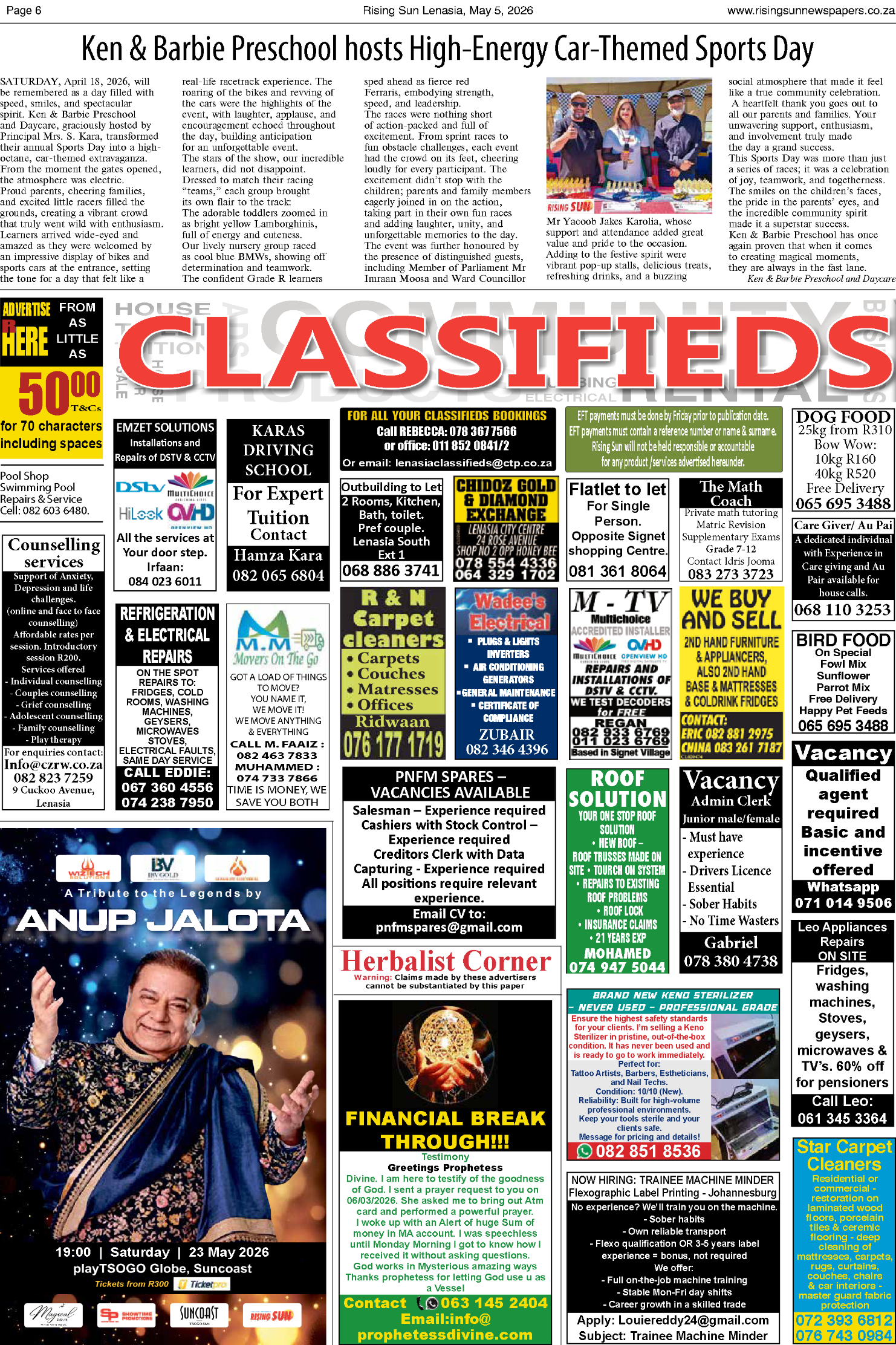 Rising Sun Lenasia E-Paper, May 5, 2026 page 6