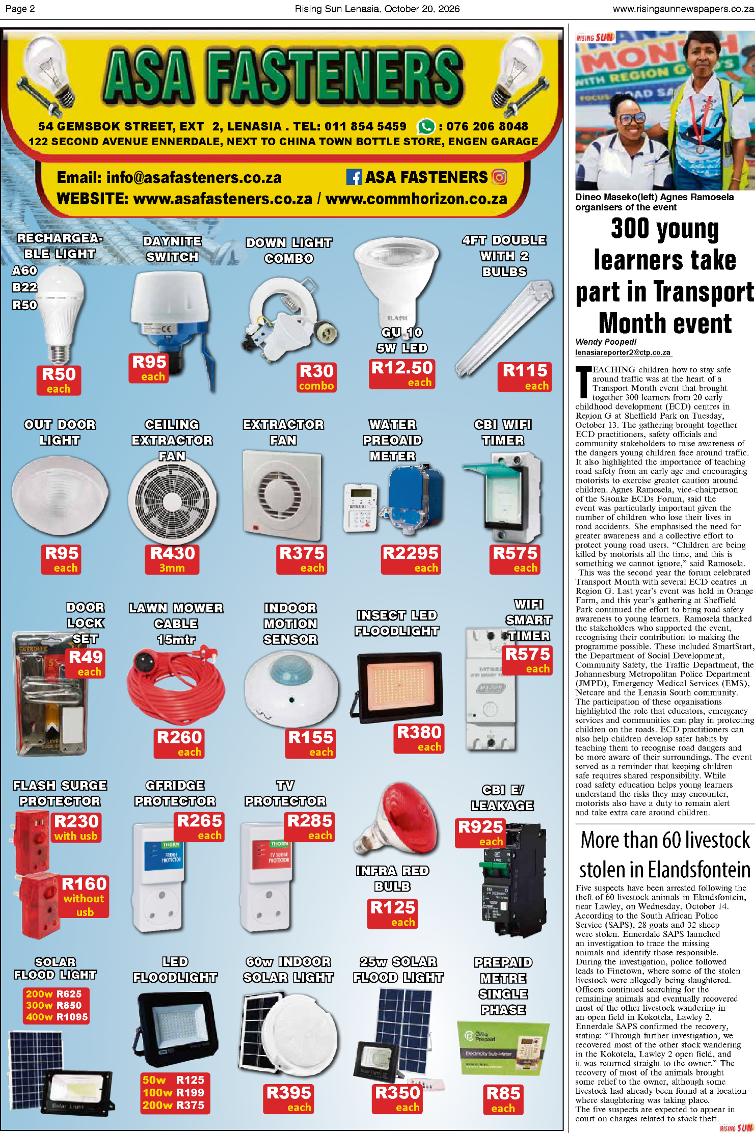 Rising Sun Lenasia E-Paper, October 20, 2026 | Rising Sun Newspapers