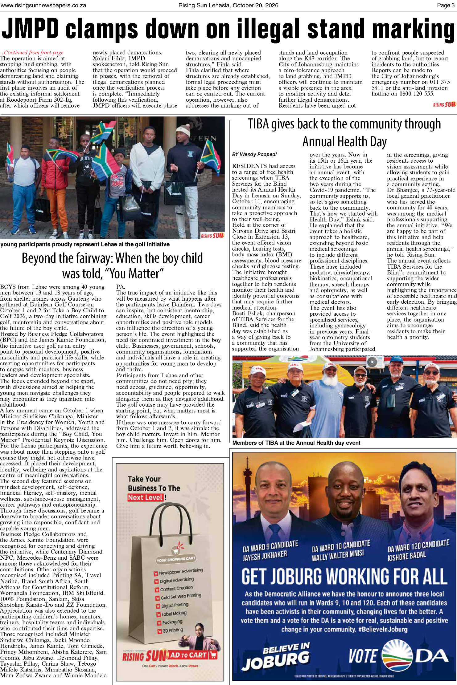 Rising Sun Lenasia E-Paper, October 20, 2026 | Rising Sun Newspapers