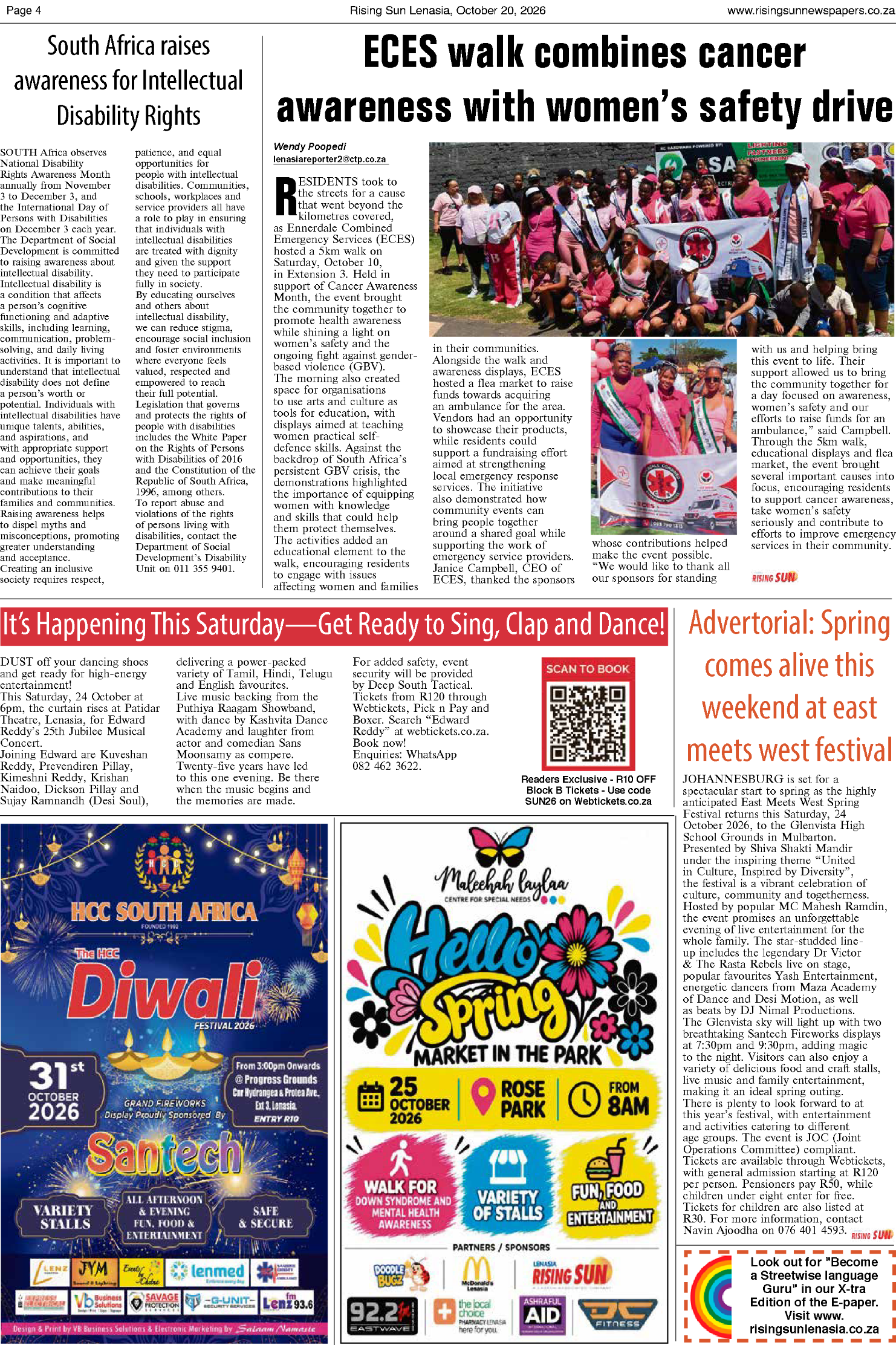 Rising Sun Lenasia E-Paper, October 20, 2026 | Rising Sun Newspapers