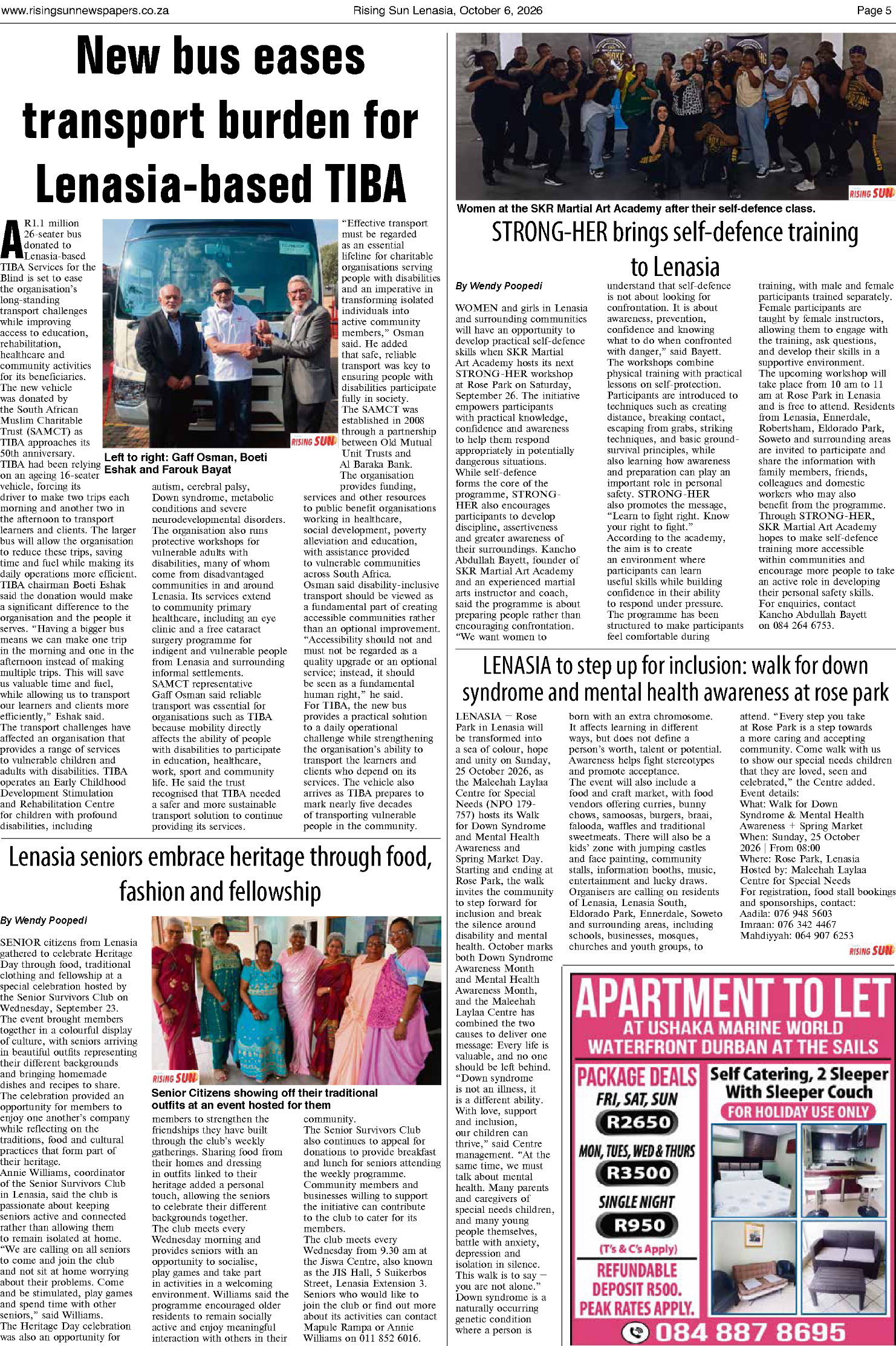 Rising Sun Lenasia E-Paper, October 6, 2026 | Rising Sun Newspapers