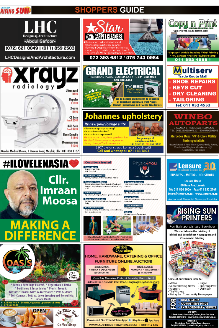 Rising Sun Lenasia SHOPPERS GUIDE END-NOVEMBER page 2