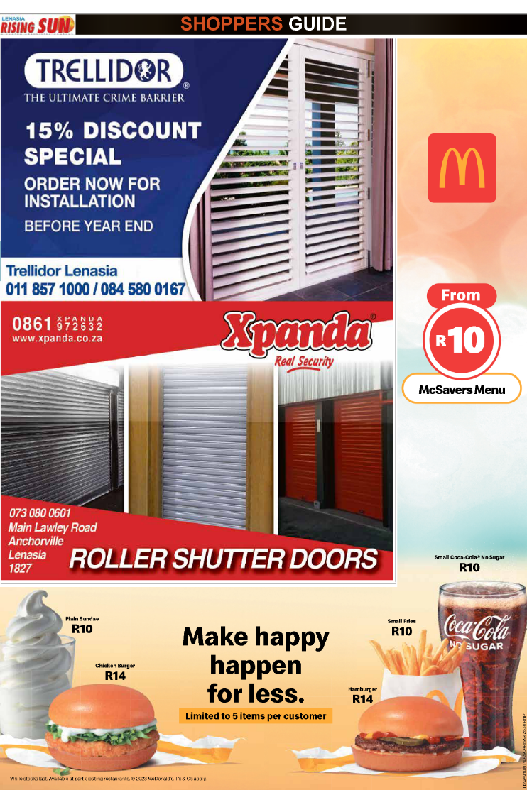 Rising Sun Lenasia SHOPPERS GUIDE END-NOVEMBER page 5