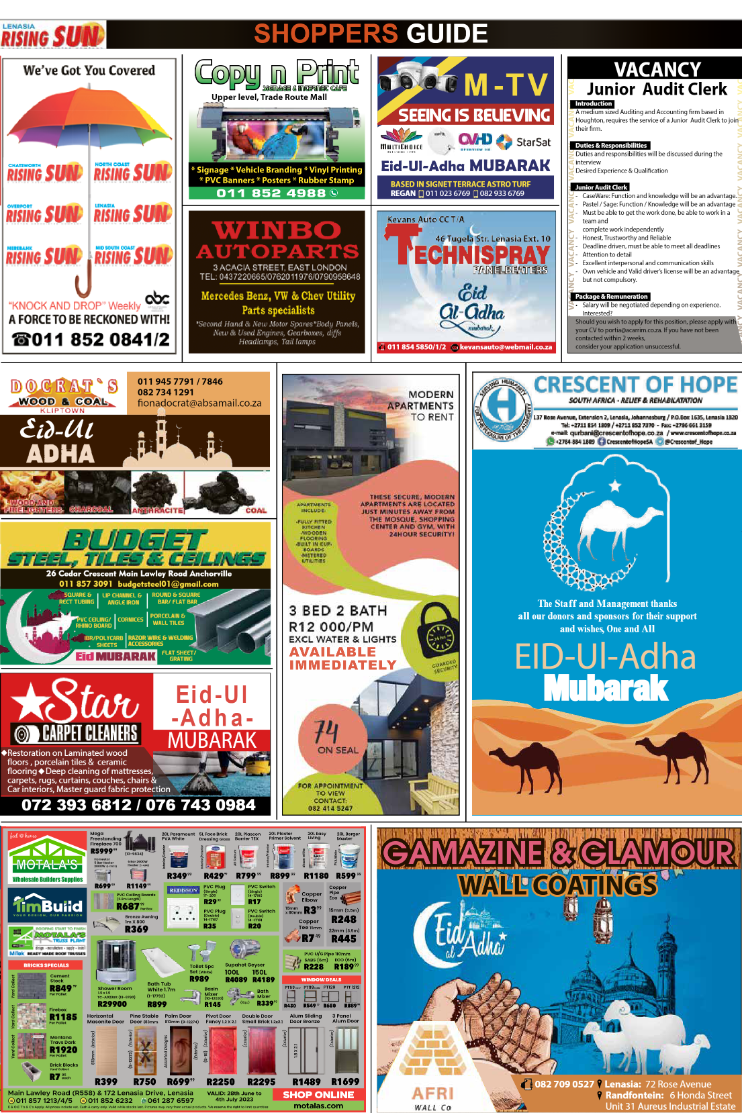 Rising Sun Lenasia SHOPPERS GUIDE End – June page 3