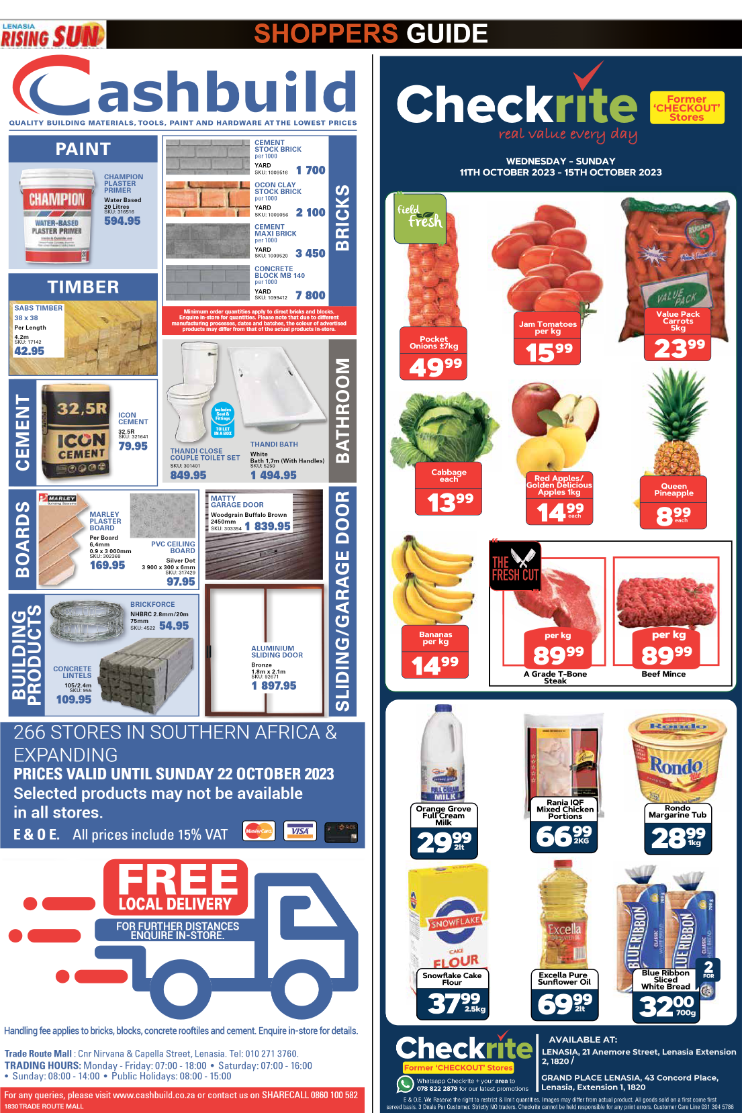 Rising Sun Lenasia SHOPPERS GUIDE MID – OCTOBER page 5