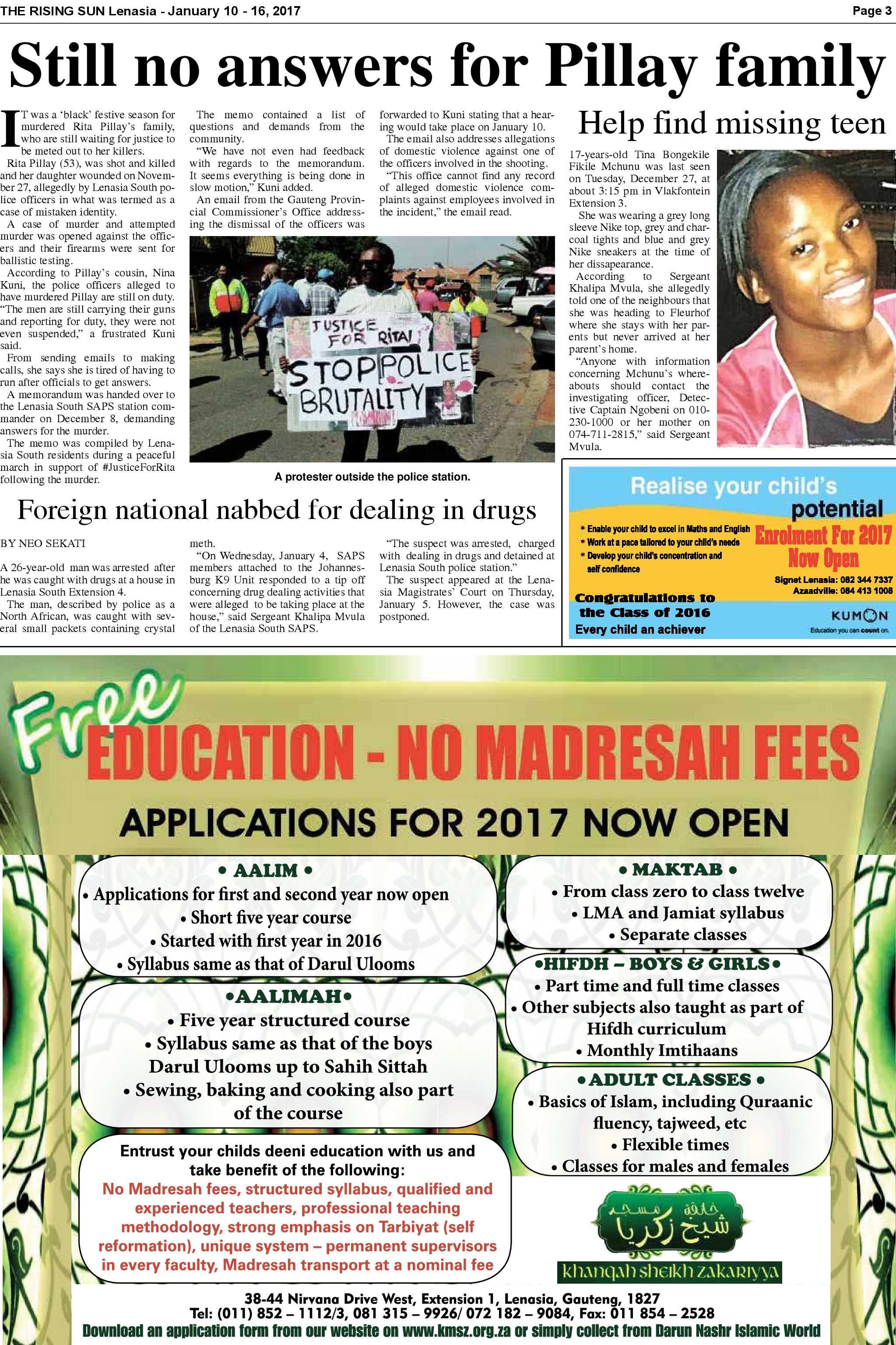 Rising Sun Lenasia Vol 9 No 49 January 10 16 2017 - 